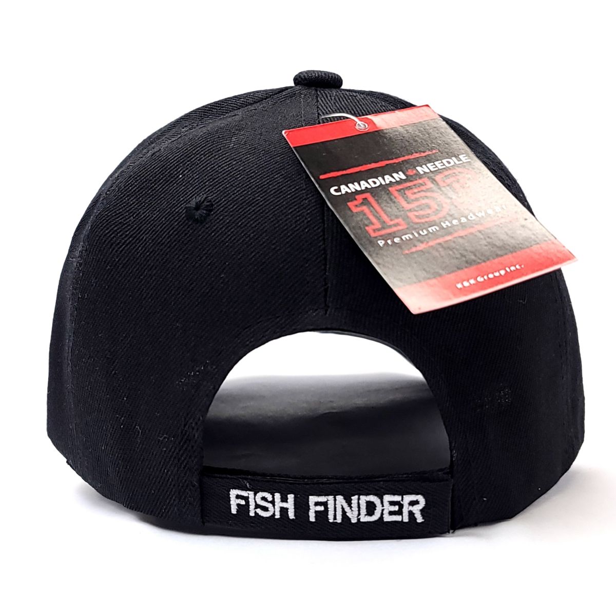 Fishing Cap - Fish Bone Logo, Black