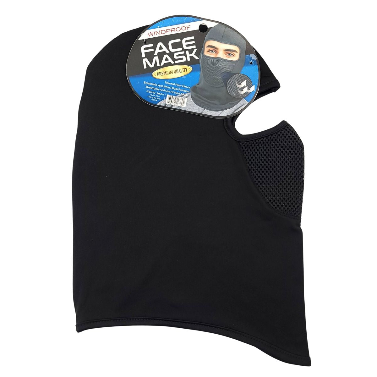 Thermal Face Mask - Wind Proof, SMU011, Black