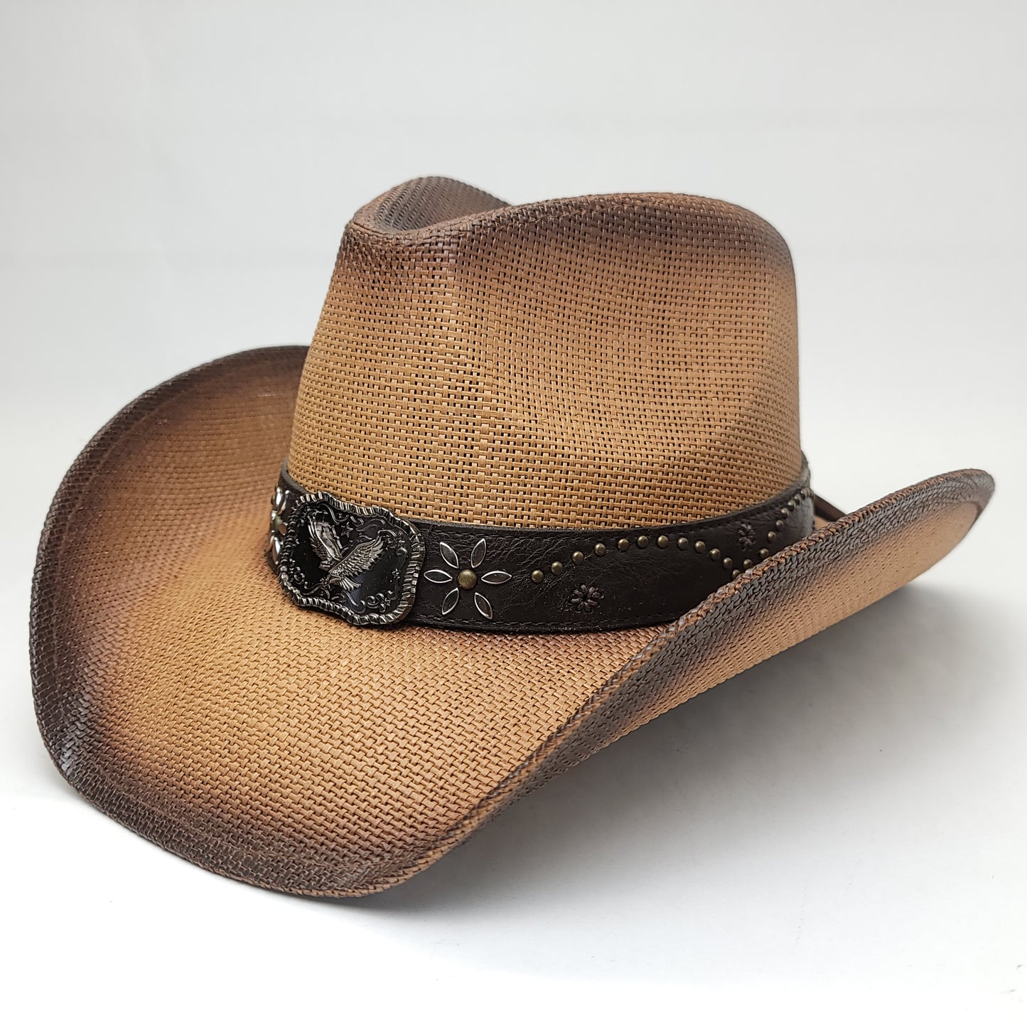 Natural Straw Cowboy Hat - ST098BR, Brown