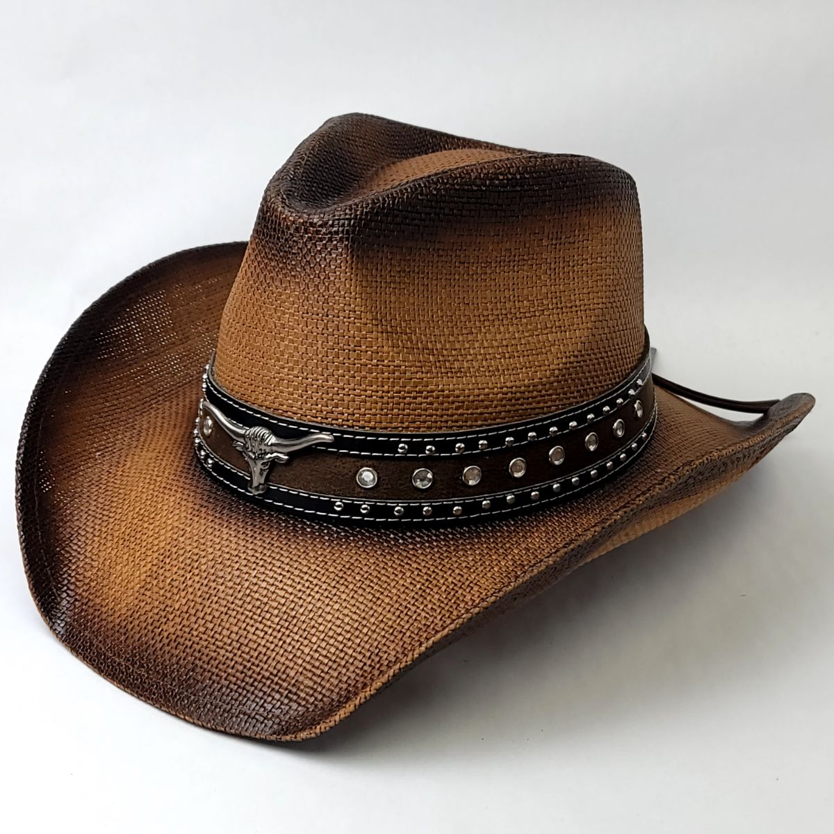 Natural Straw Cowboy Hat - ST132BR, Brown
