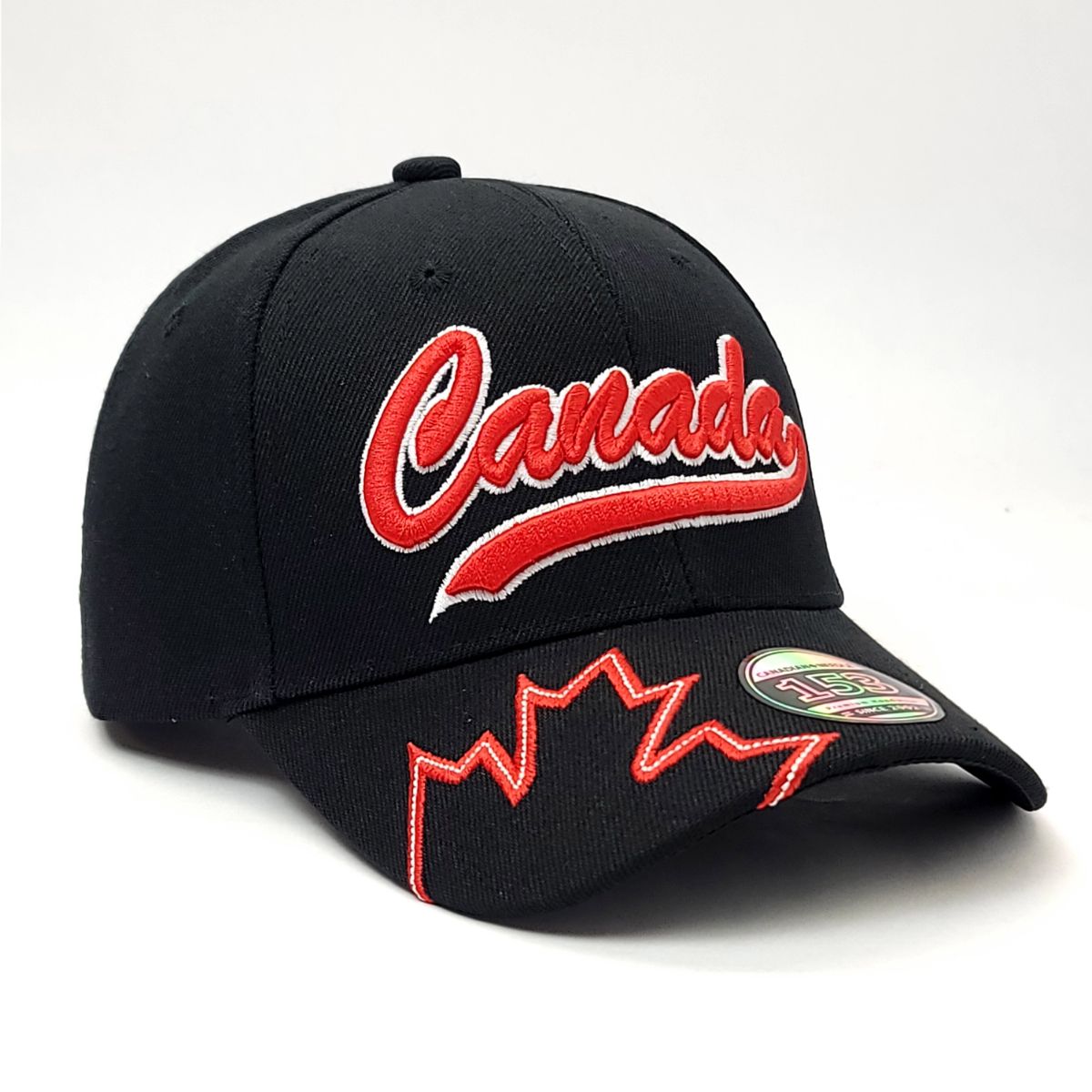 Canada Banner Cap - Red & Black Colours, Adjustable, 1501