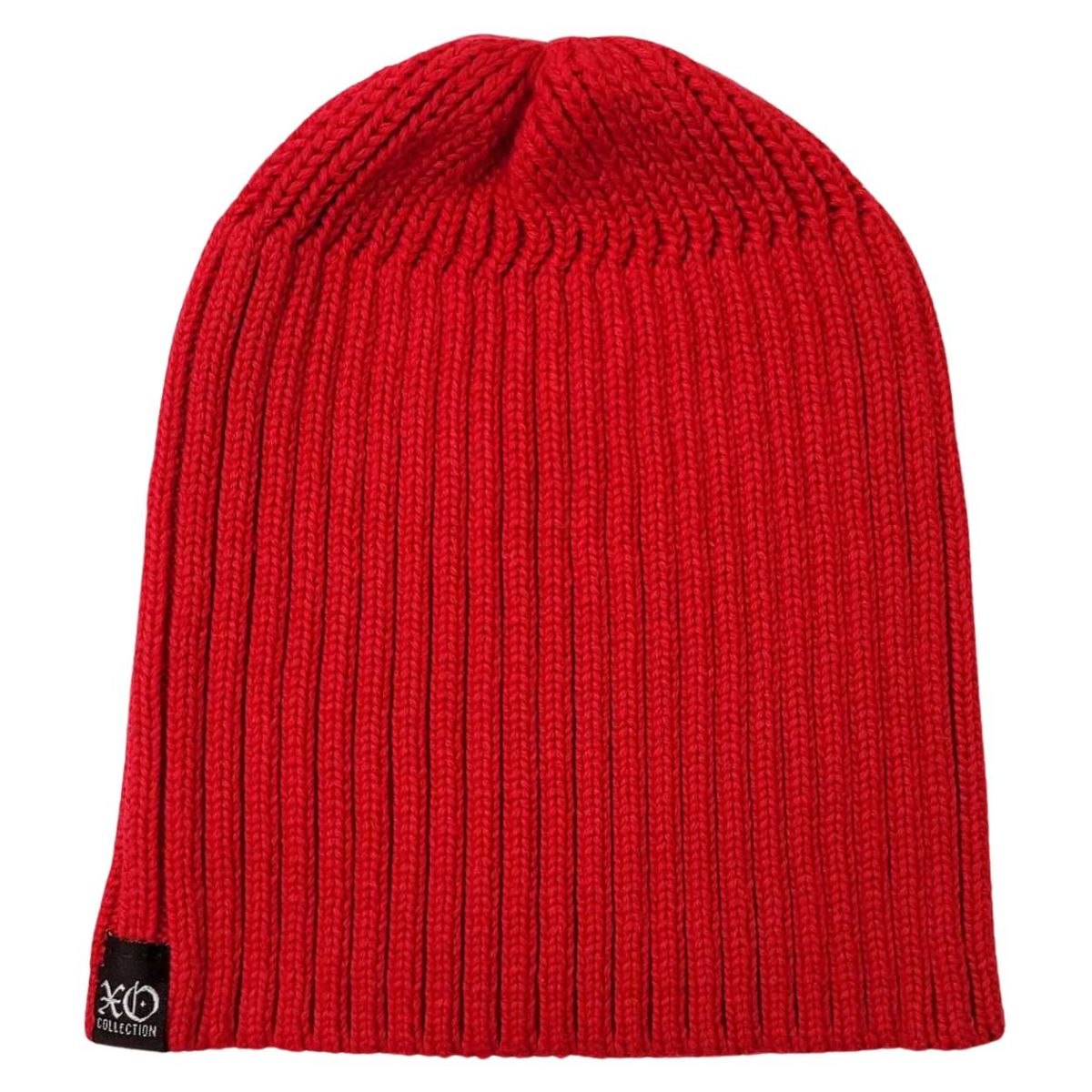 Plain Ribbed Beanie - Red & Washed Red Colours