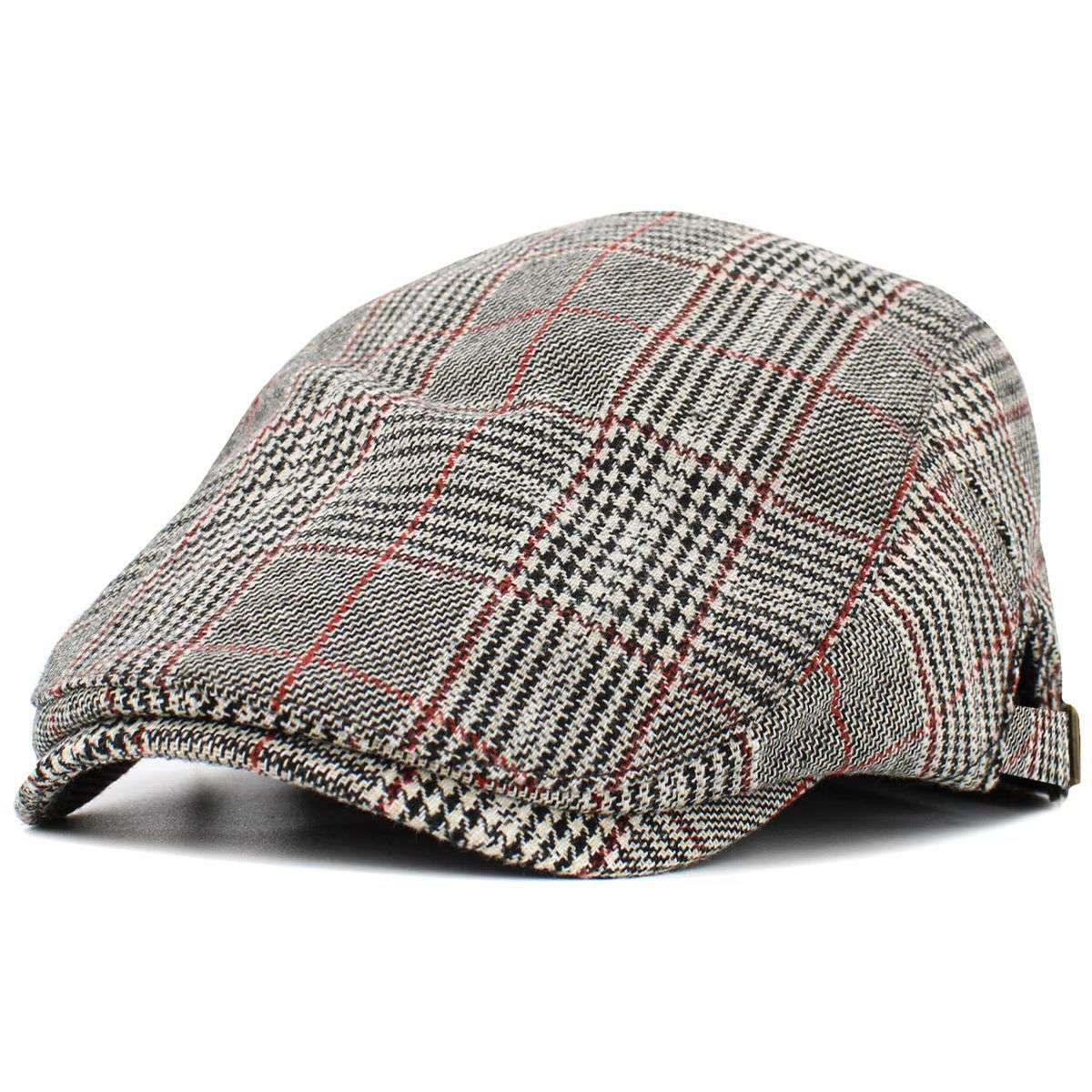 IVY Hat -K232, Plaid Pattern, Multi-Coloured, Adjustable