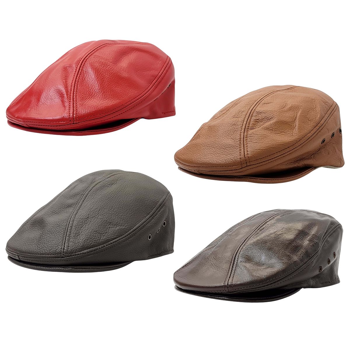 IVY Hat - #905 Genuine Leather, Multi-Coloured, S/M & L/XL