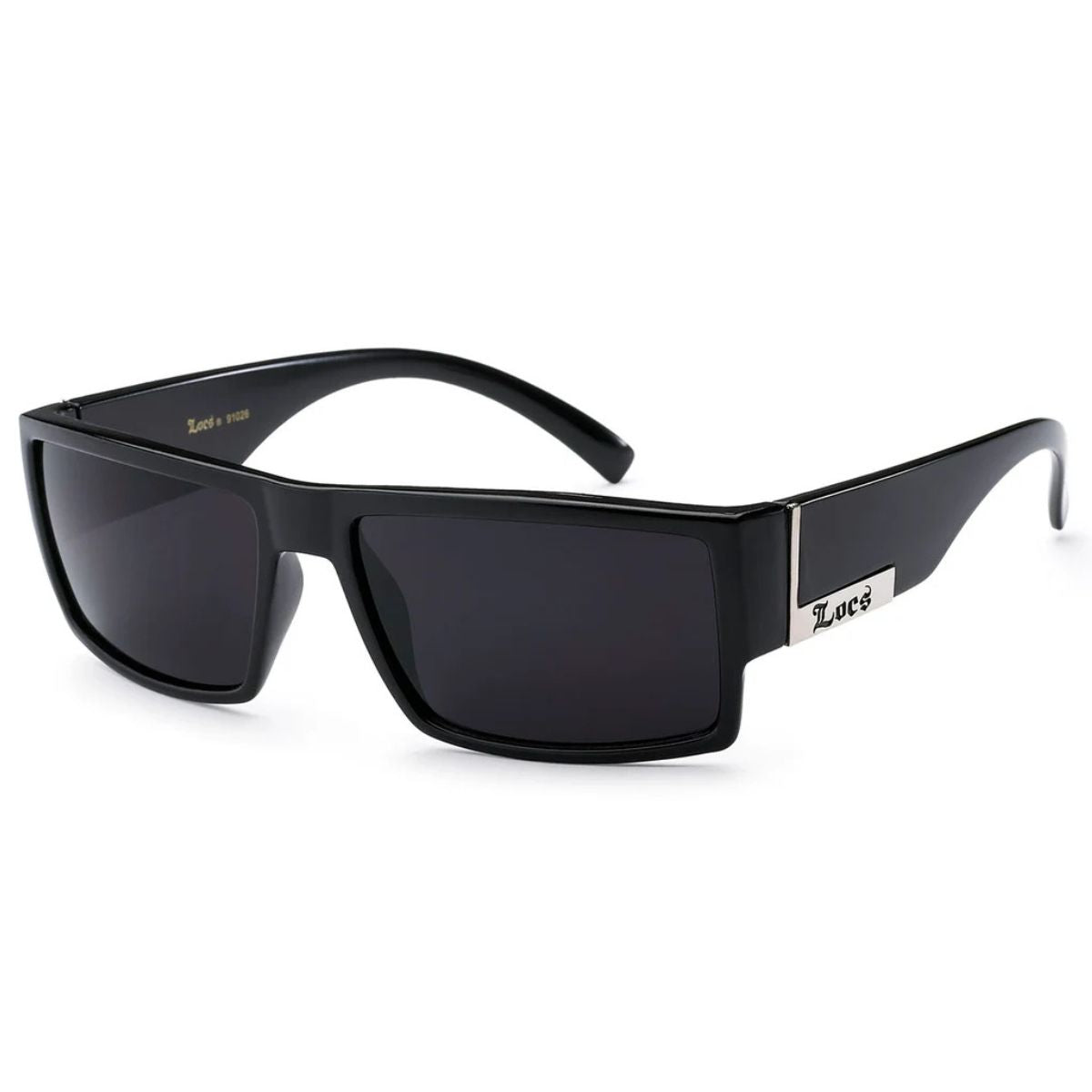 Sunglasses Locs 8LOC91026-BK, Polished Black Men's Sunglasses