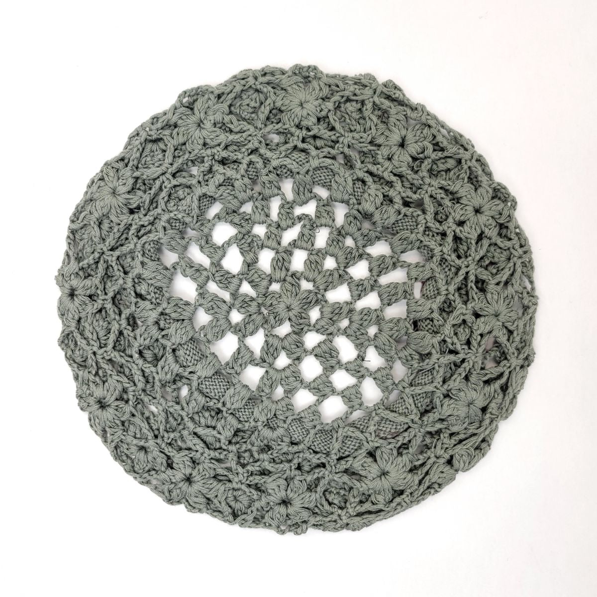 Knitted Beret, Brown & Sage, OSFA