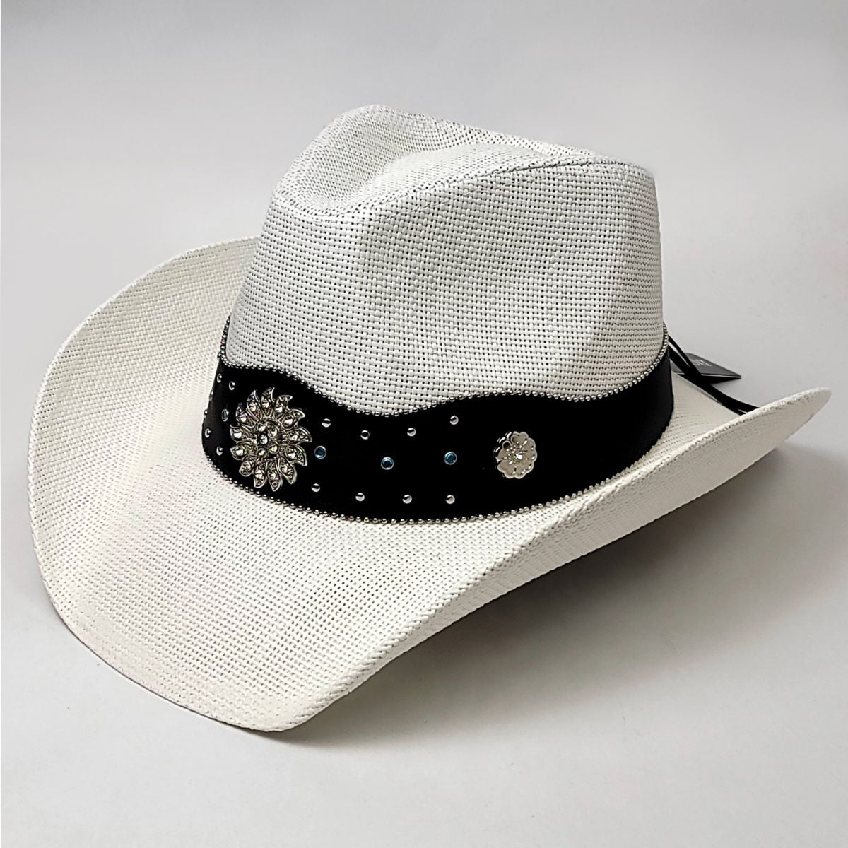 Natural Straw Cowboy Hat - ST139WH, White
