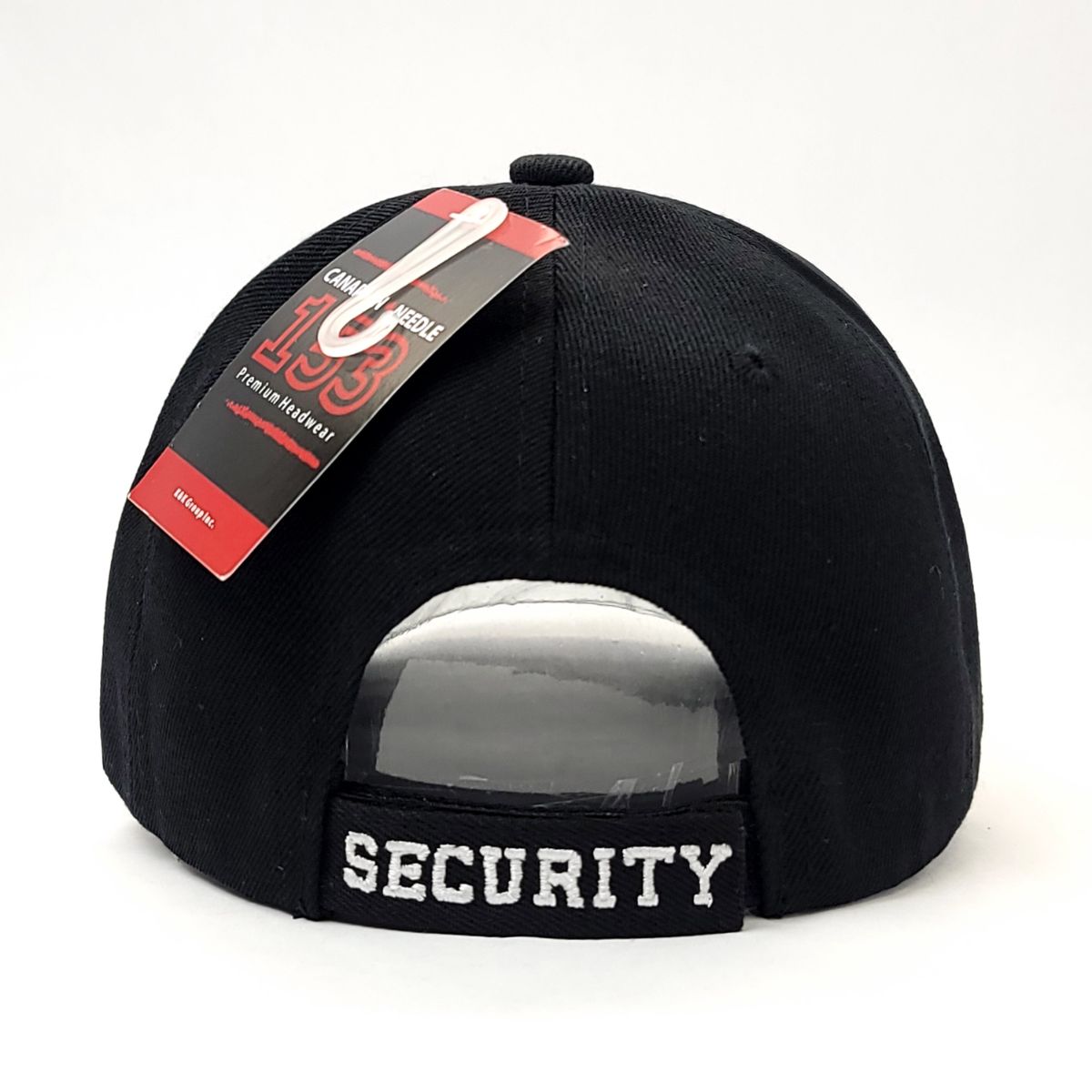 Security Cap - Black with White 3D Text
