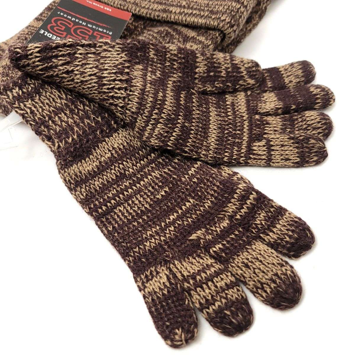 Youth - Winter 3 pieces set, Brown Mixed Colour