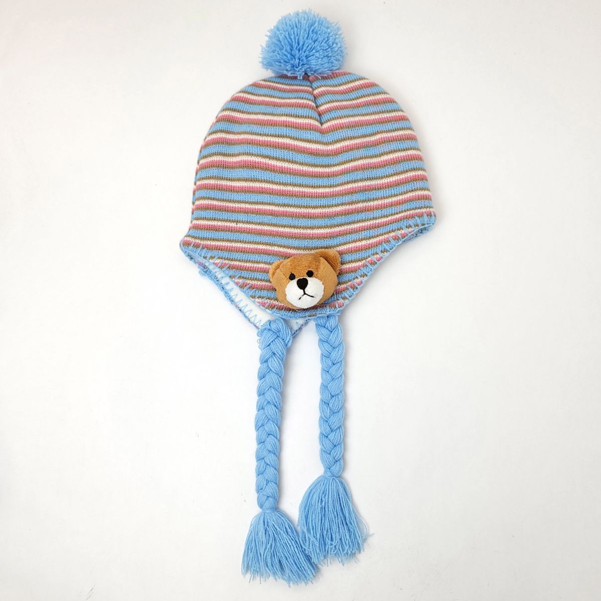 Youth - Teddy Bear Pom Laplander Beanie Hat