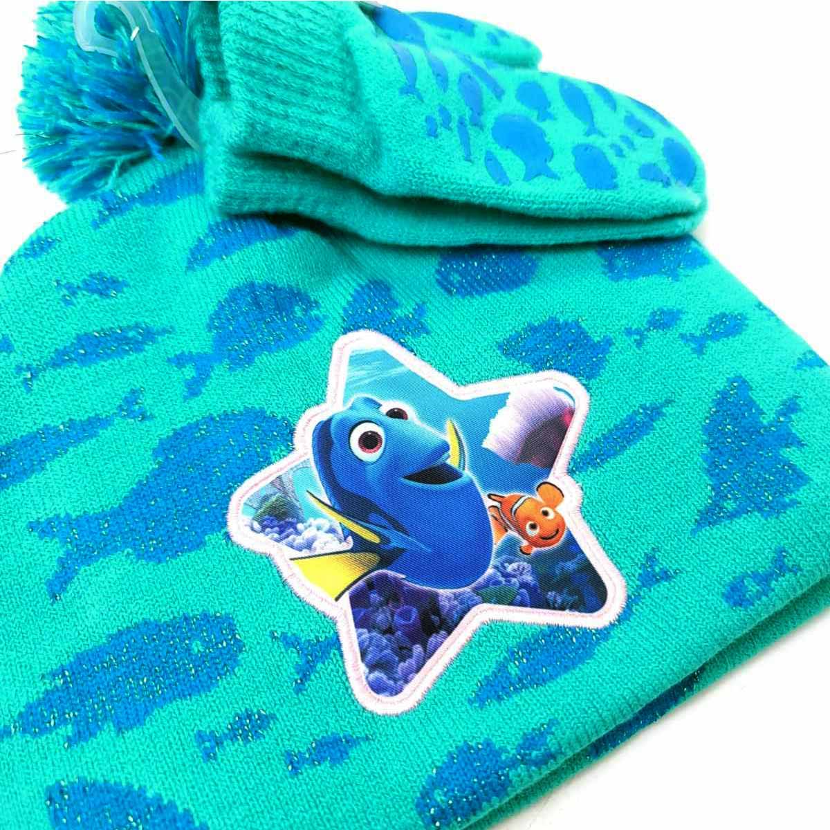 Toddler - Finding Dory, 2pcs set, Pom Winter hat & Mittens