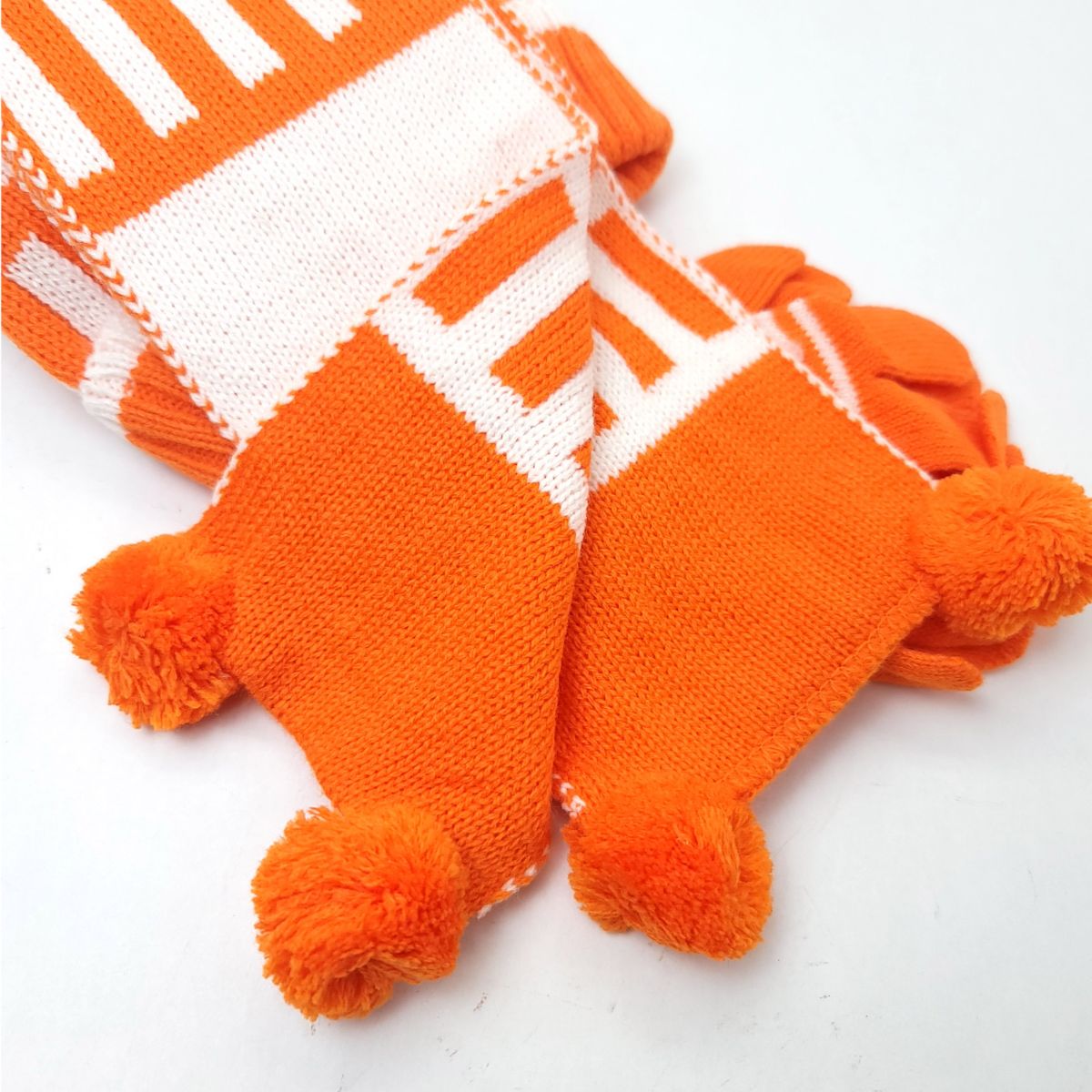 Toddler - XO 3 pieces set, Winter Pom Beanie, Mittens and scarf, Orange