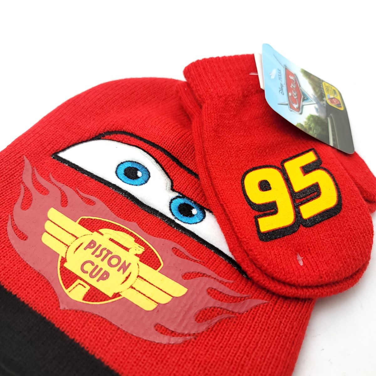 Toddler - Cars knit, 2pcs set, Winter hat & Mittens