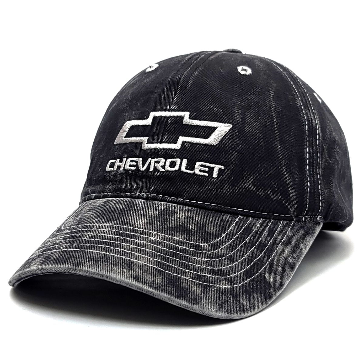 Auto Cap - Chevrolet, Distressed Black, Adjustable