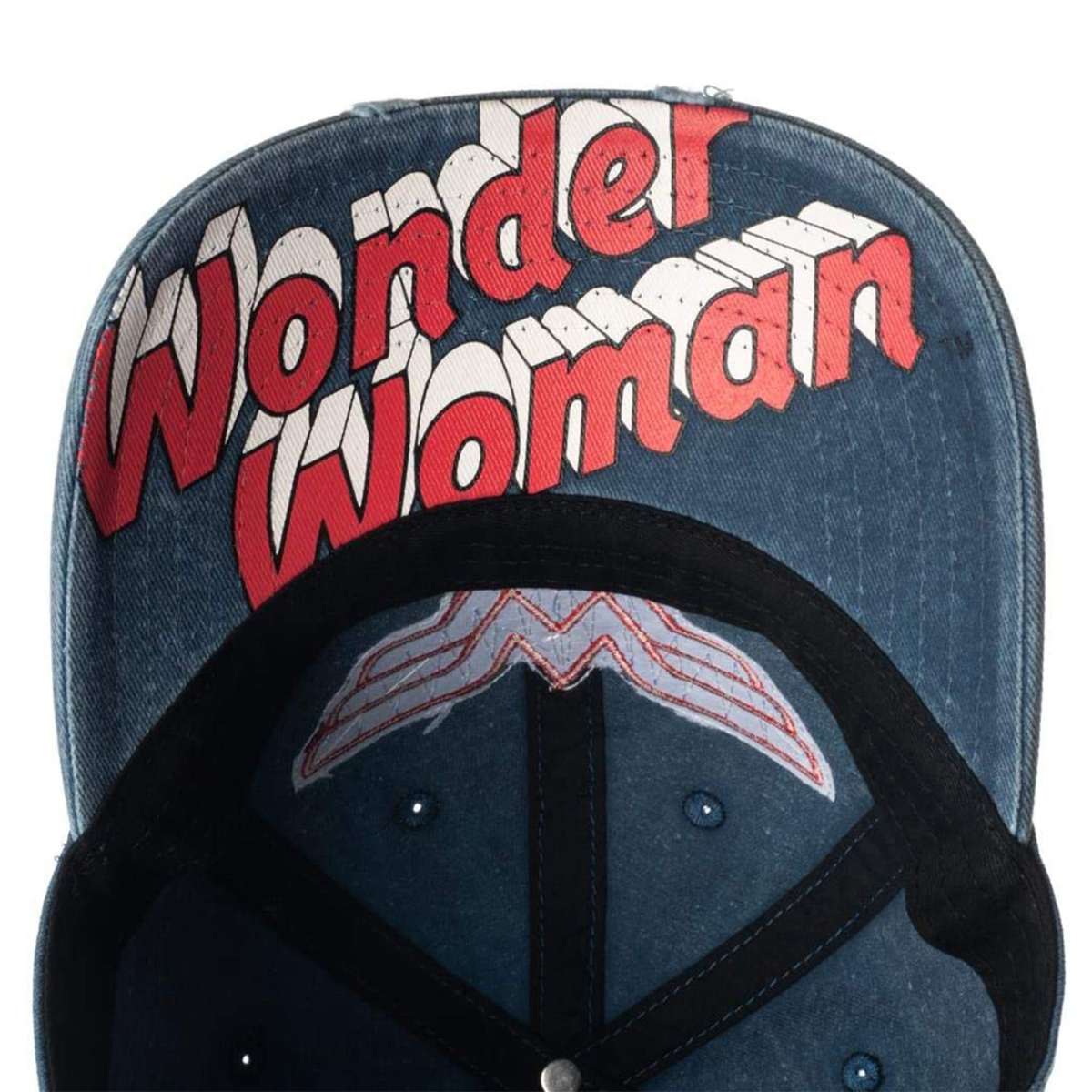 DC Comics Wonder Woman Logo Distressed Adjustable Hat, I6DCO