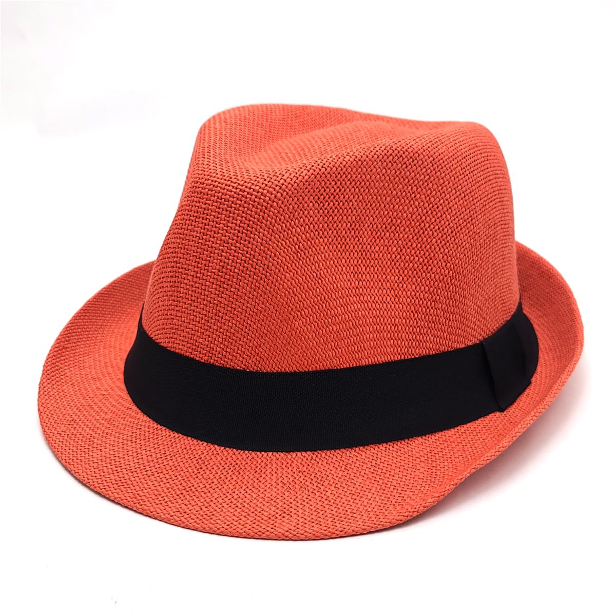 Fedora Hat - F2781, 100% Straw, Multi-Coloured, OSFA, Adjustable