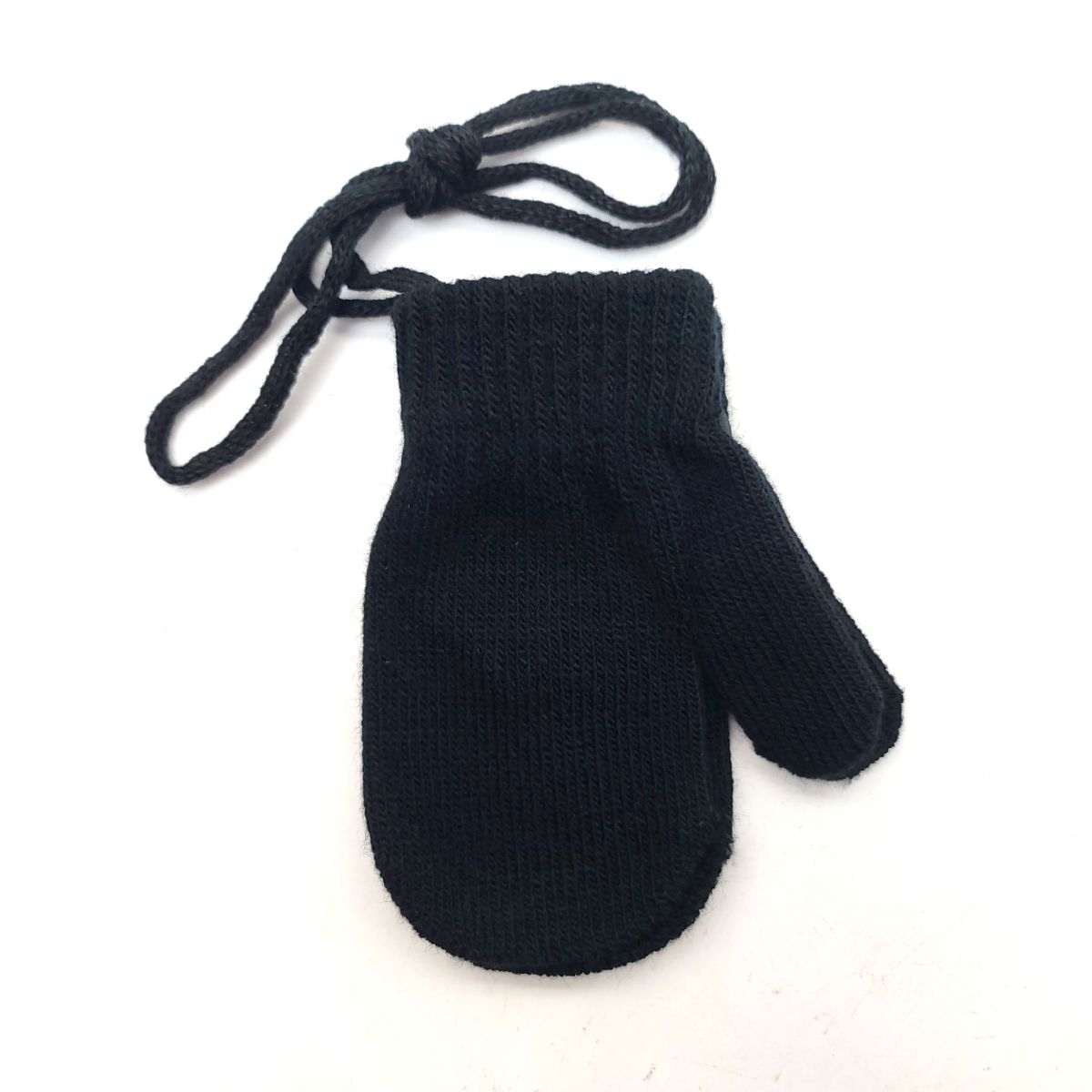 Toddler String Mitten Gloves - 20118BLA, Black Dozen Package