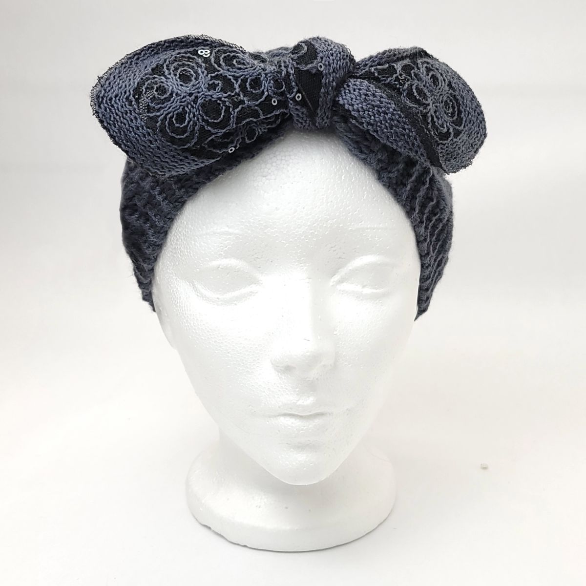 Winter Fashion Headband with Ribbon - HB21, Dozen Package