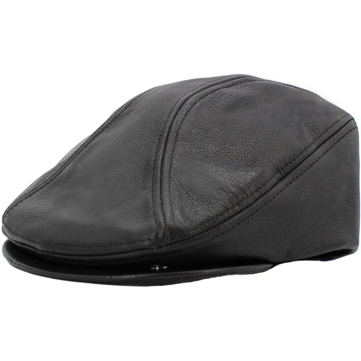 IVY Hat - Genuine Leather-Ascot, Black, S to XL