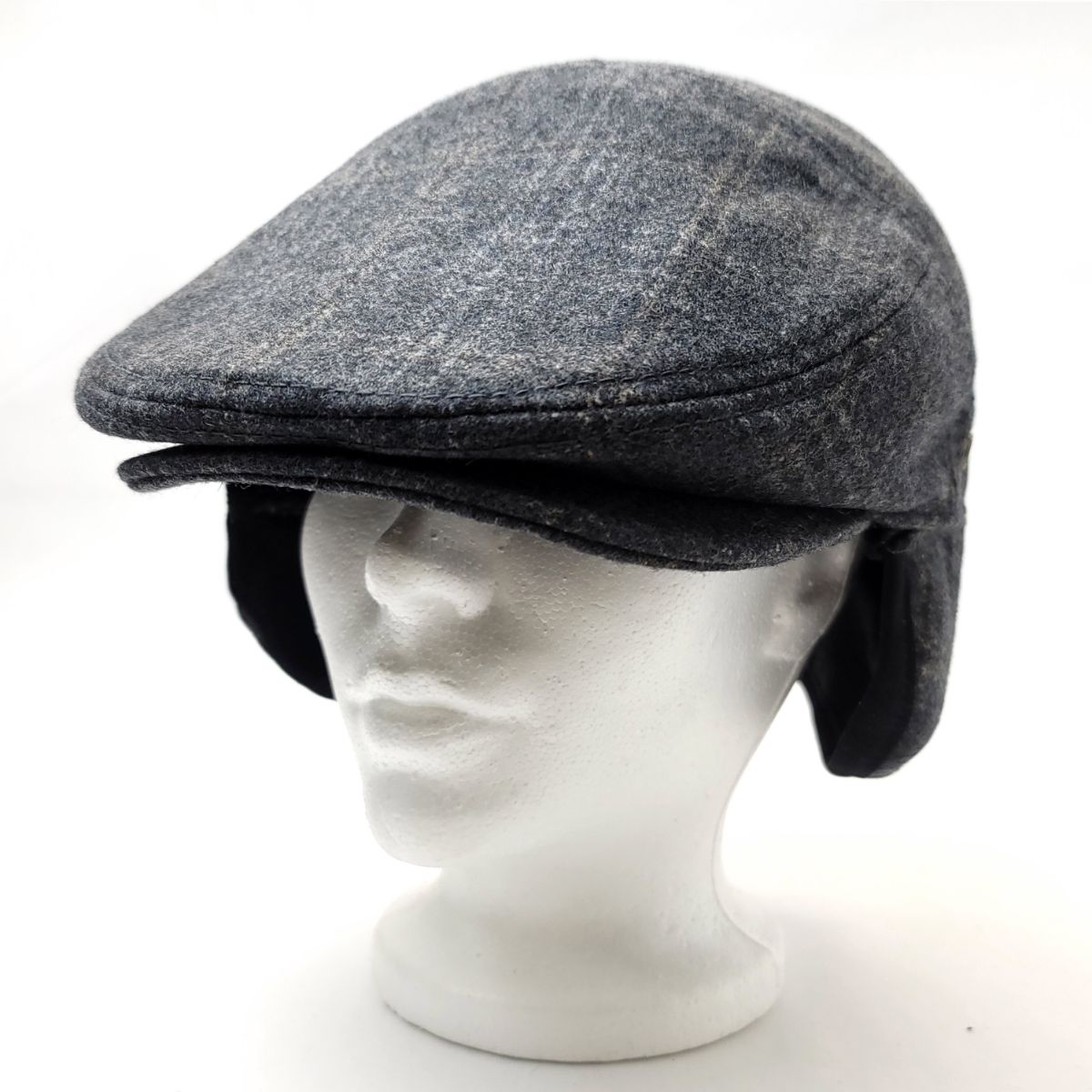 Wool Ivy Earflap Cap - IVE5033, 100% Wool, Plaid Pattern, 3 Sizes