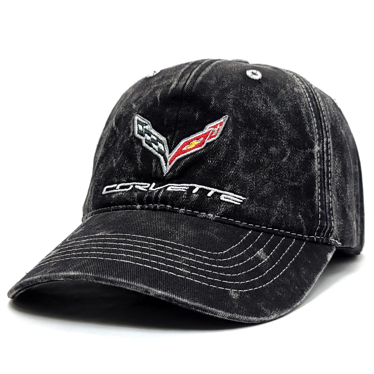Auto Cap - Corvette, Distressed Black, Adjustable