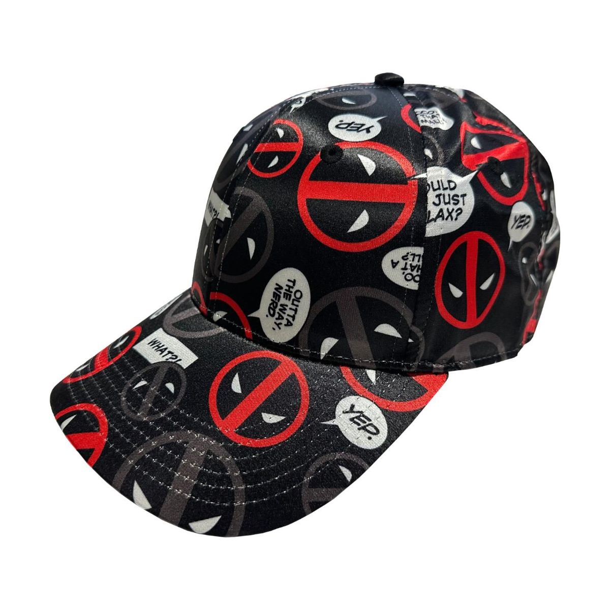 Marvel Comics Deadpool Famous Quotes Satin Snapback Hat, CKMVU