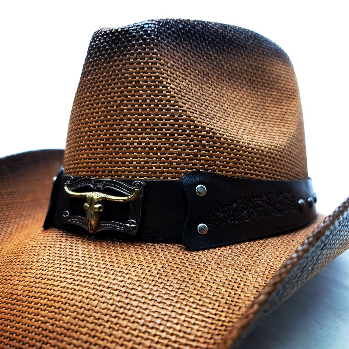 Natural Straw Cowboy Hat - ST143BR, Brown