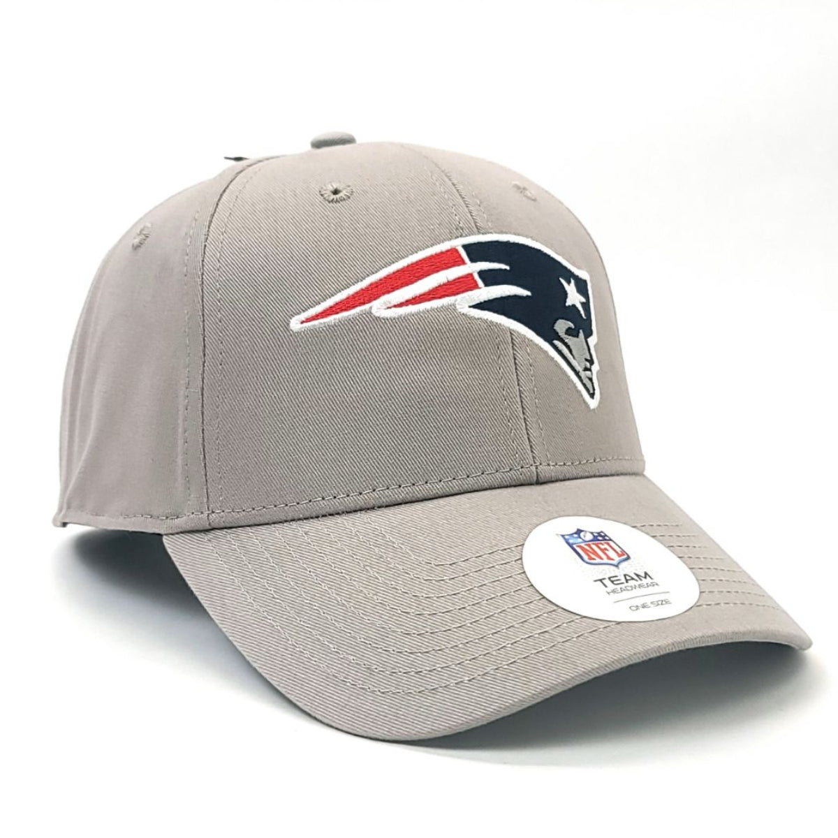 New England Patriots Cap - Basic, Lt. Grey, Adjustable, BS