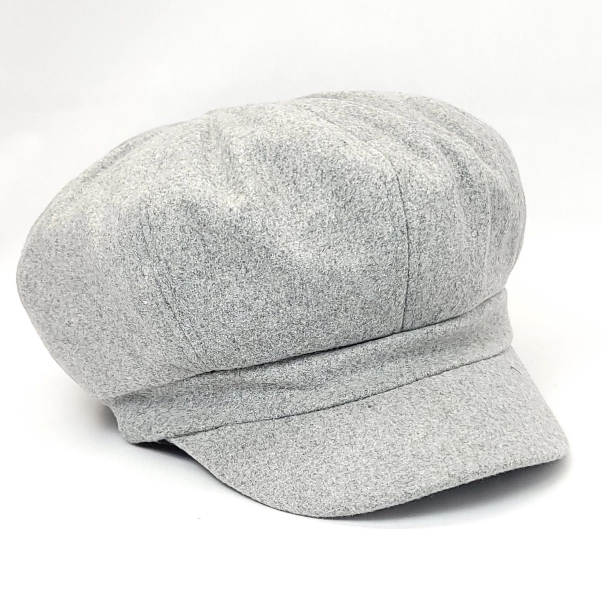 Newsboy Hat - Solid Colour, Black & Light Grey & Grey