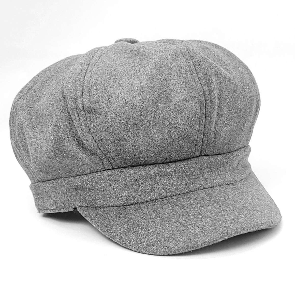 Newsboy Hat - Solid Colour, Black & Light Grey & Grey