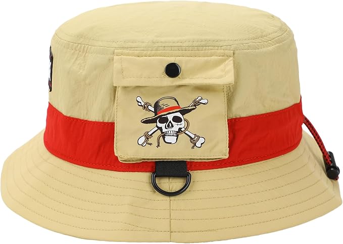 One Piece Luffy Water Resistant Utility Bucket Hat, AENET