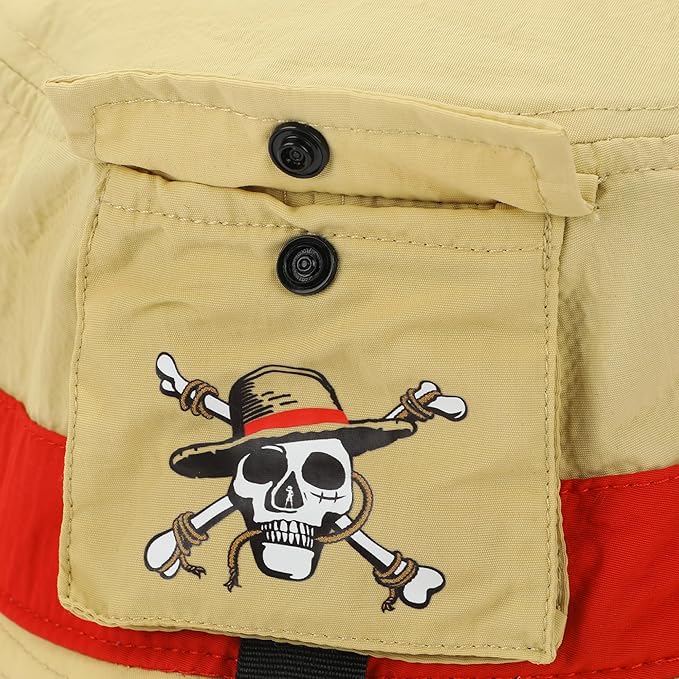 One Piece Luffy Water Resistant Utility Bucket Hat, AENET