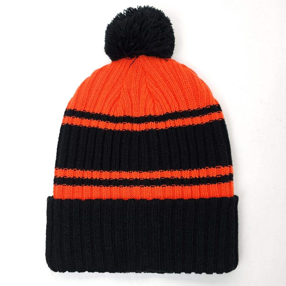Plain Pom Toques with Stripes, Multi-Coloured, BS064