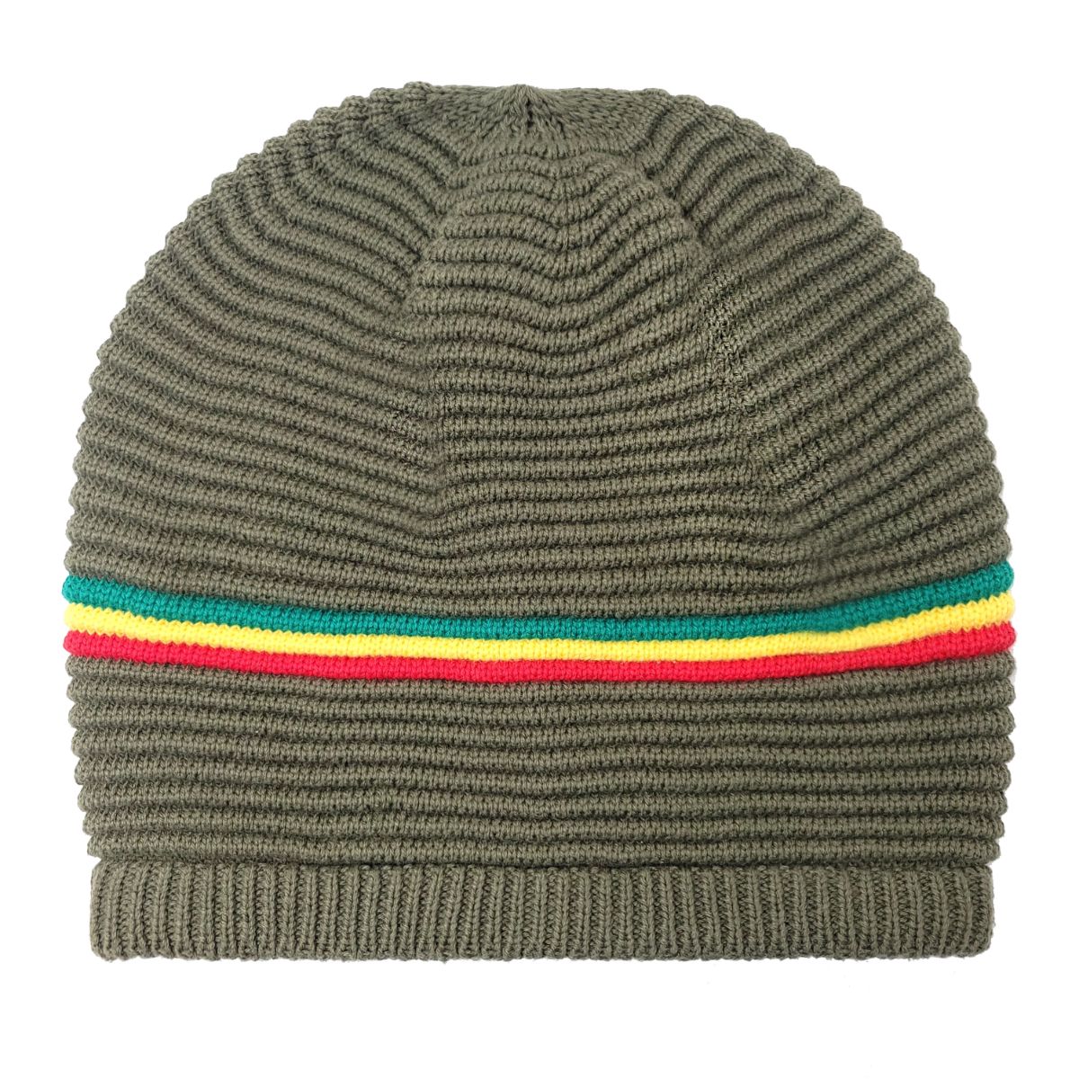 RASTA Knitted Beanie- R0001GYR, Cotton, OSFA