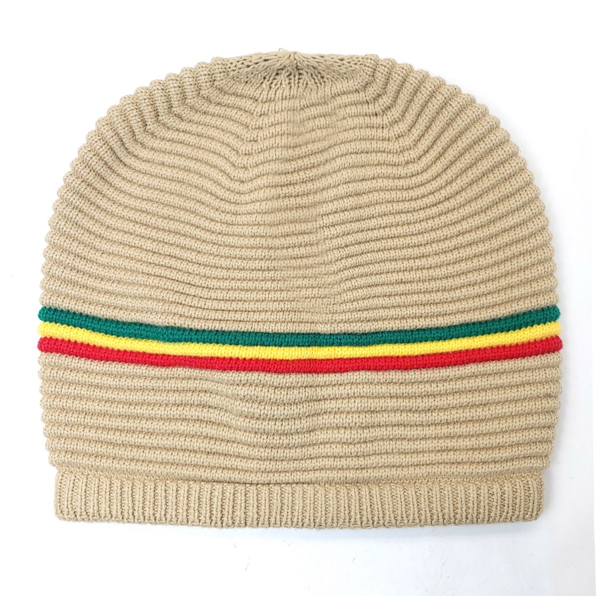 RASTA Knitted Beanie- R0001GYR, Cotton, OSFA