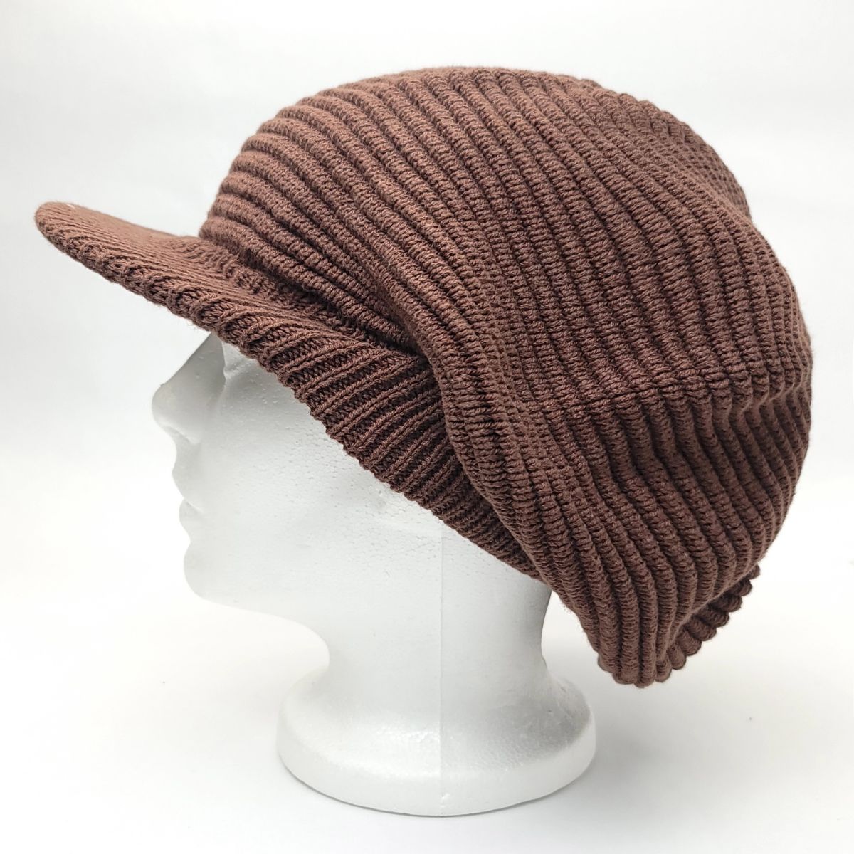 Rasta Knitted Visor Beanie-RV0015, Cotton, OSFA