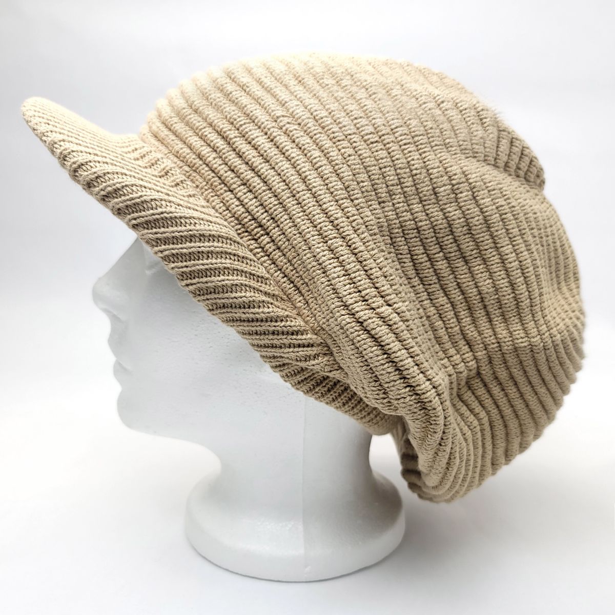 Rasta Knitted Visor Beanie-RV0015, Cotton, OSFA
