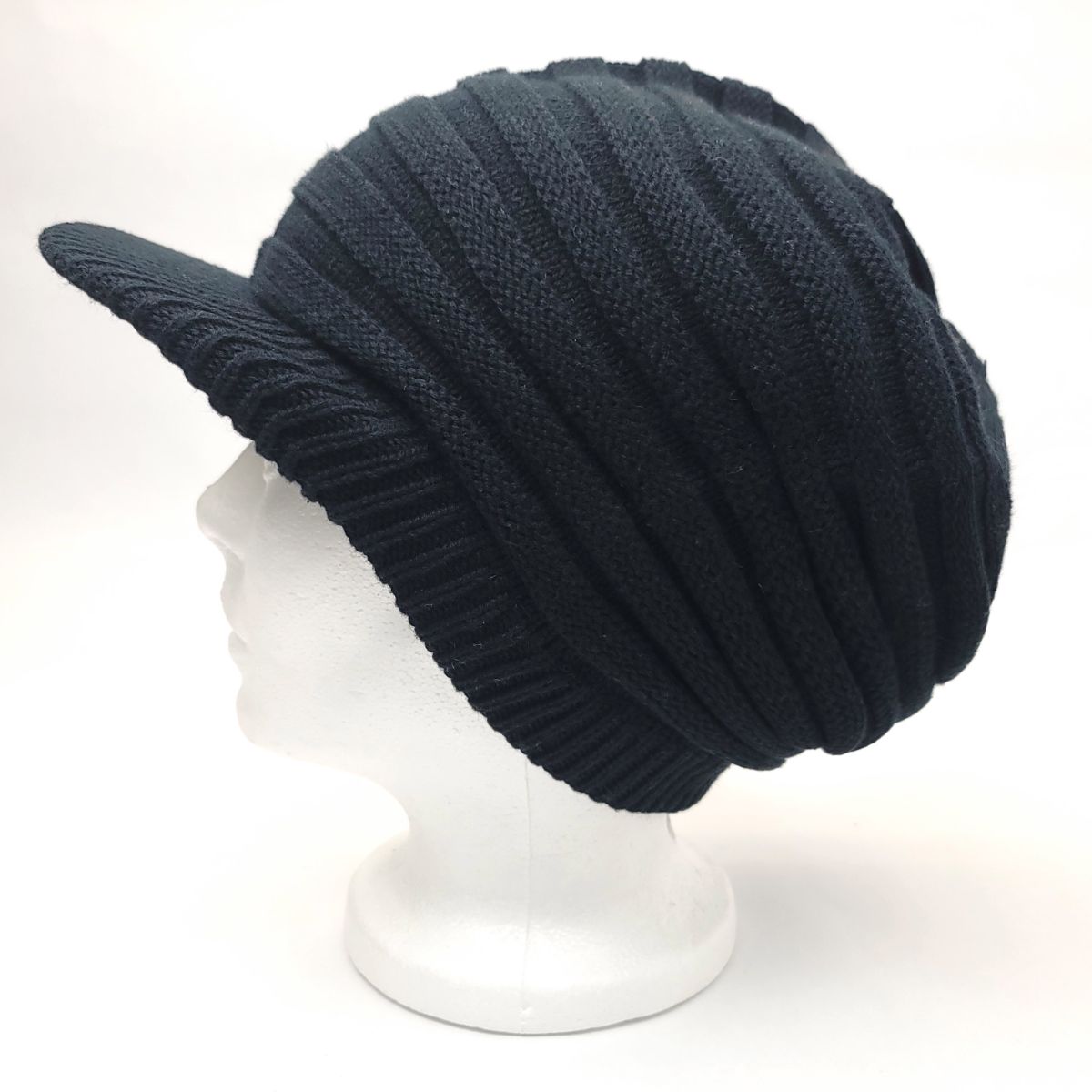 Rasta Knitted Visor Beanie-RV0002, Cotton, OSFA