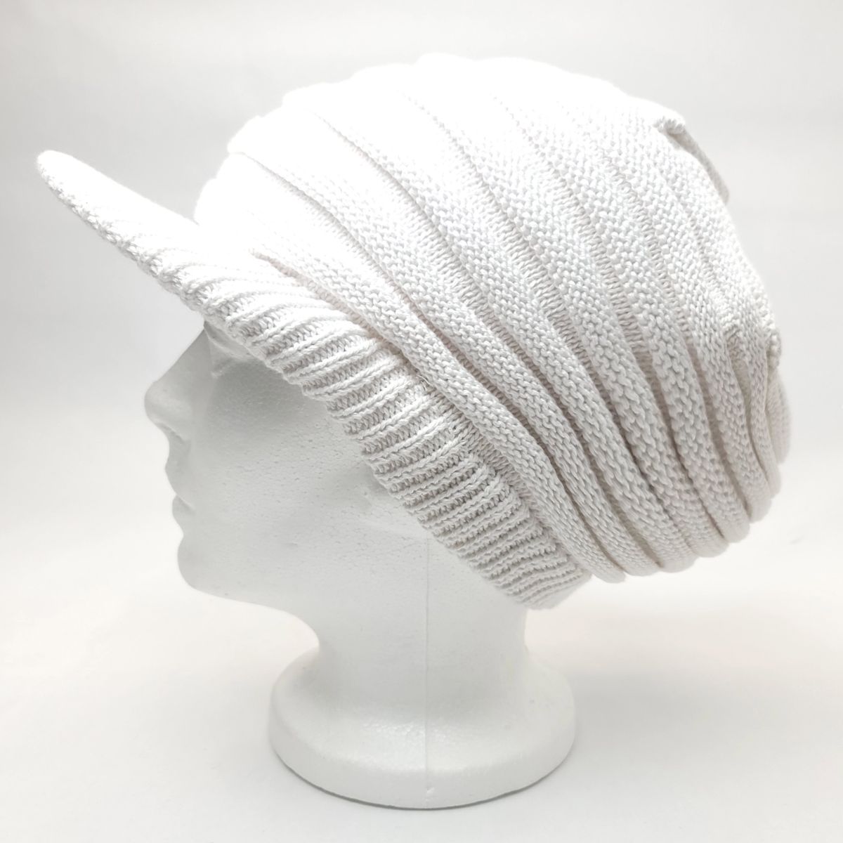 Rasta Knitted Visor Beanie-RV0002, Cotton, OSFA