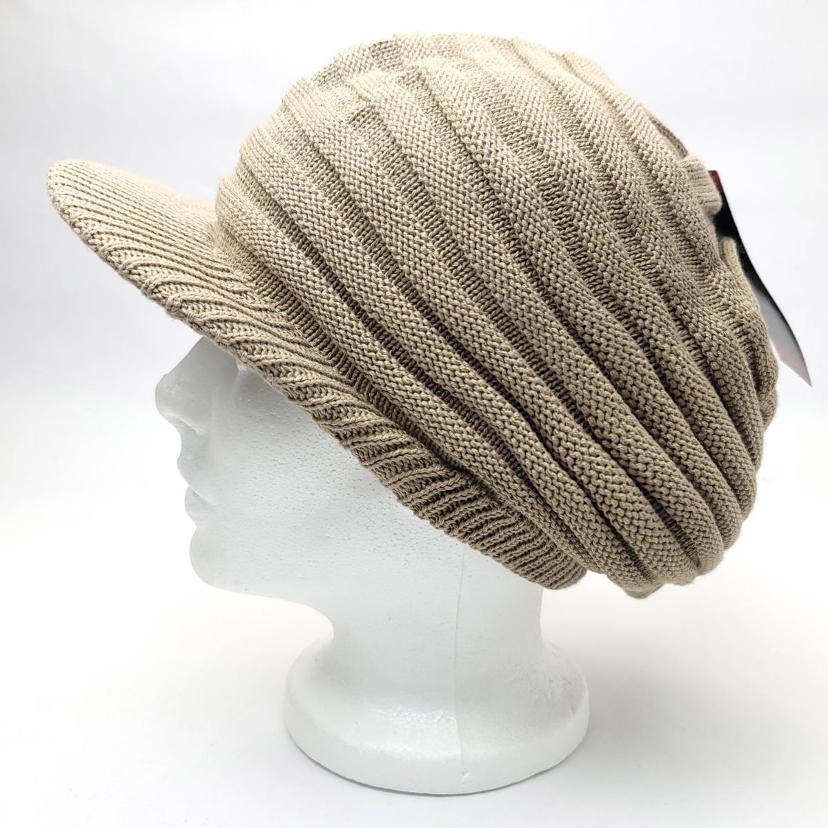 Rasta Knitted Visor Beanie-RV0002, Cotton, OSFA