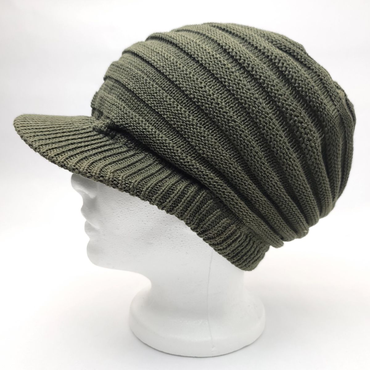 Rasta Knitted Visor Beanie-RV0002, Cotton, OSFA