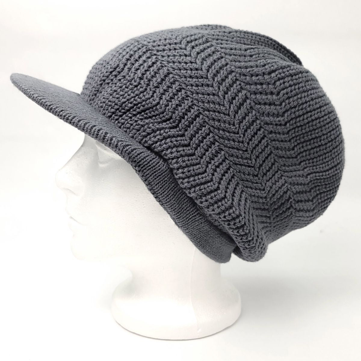 Rasta Knitted Visor Beanie-RV0008, Cotton, OSFA