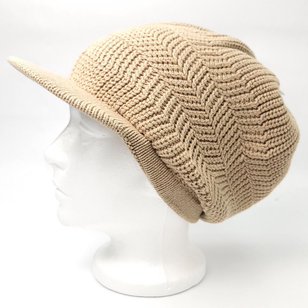 Rasta Knitted Visor Beanie-RV0008, Cotton, OSFA