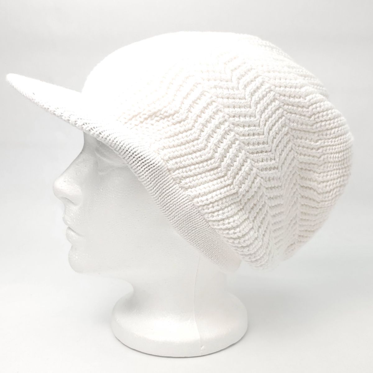 Rasta Knitted Visor Beanie-RV0008, Cotton, OSFA