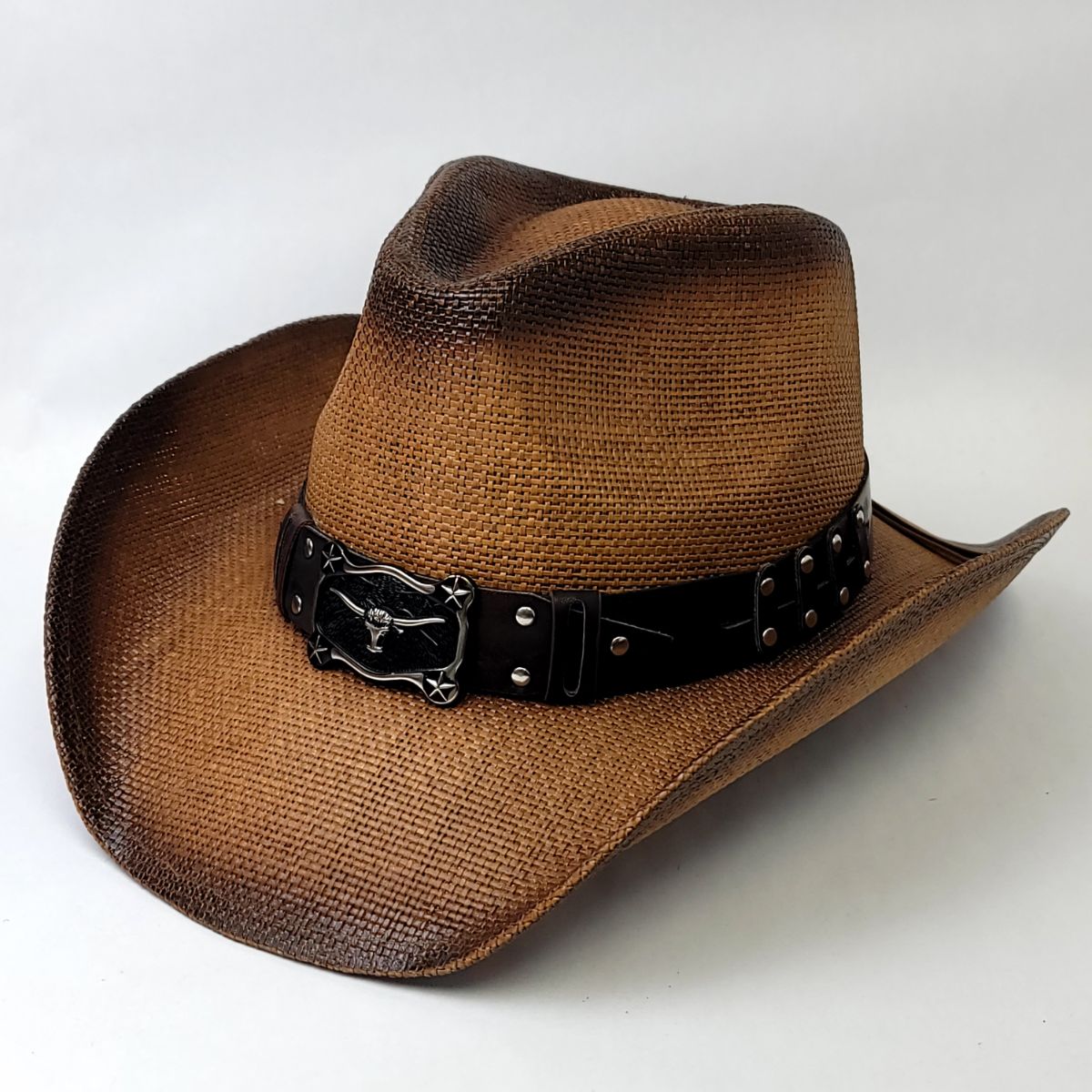 Natural Straw Cowboy Hat - ST142BR, Brown