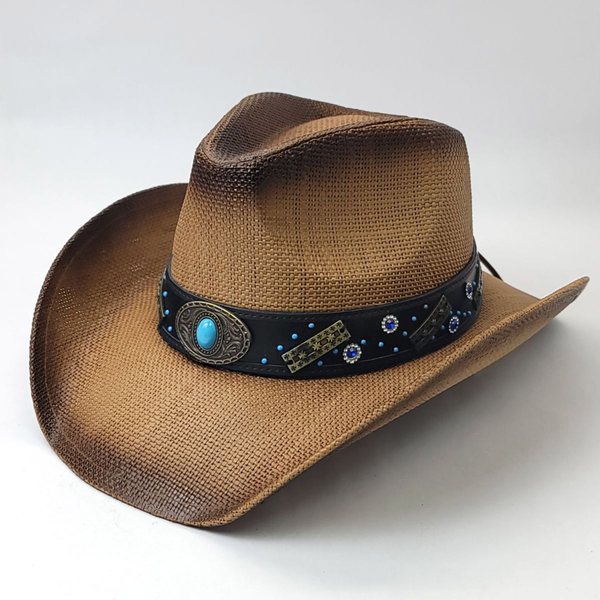 Natural Straw Cowboy Hat - ST181BR, Brown