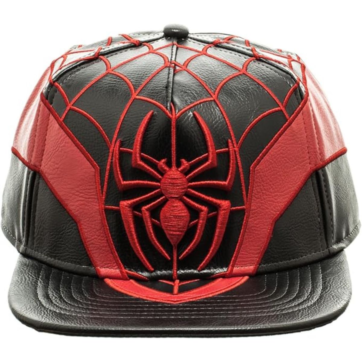 Marvel Spider-Man Suit Up Faux Leather Snapback Cap, SCUSM