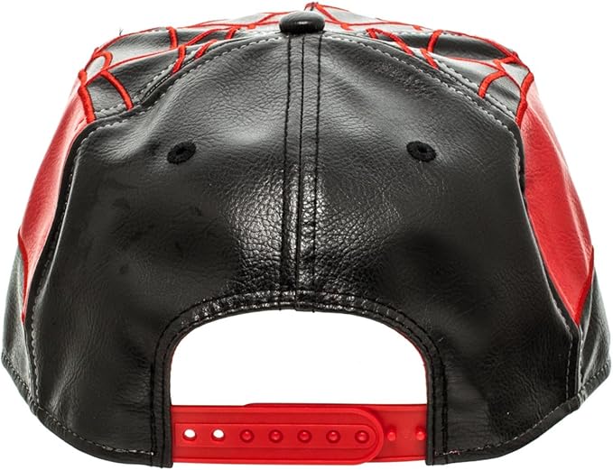 Marvel Spider-Man Suit Up Faux Leather Snapback Cap, SCUSM