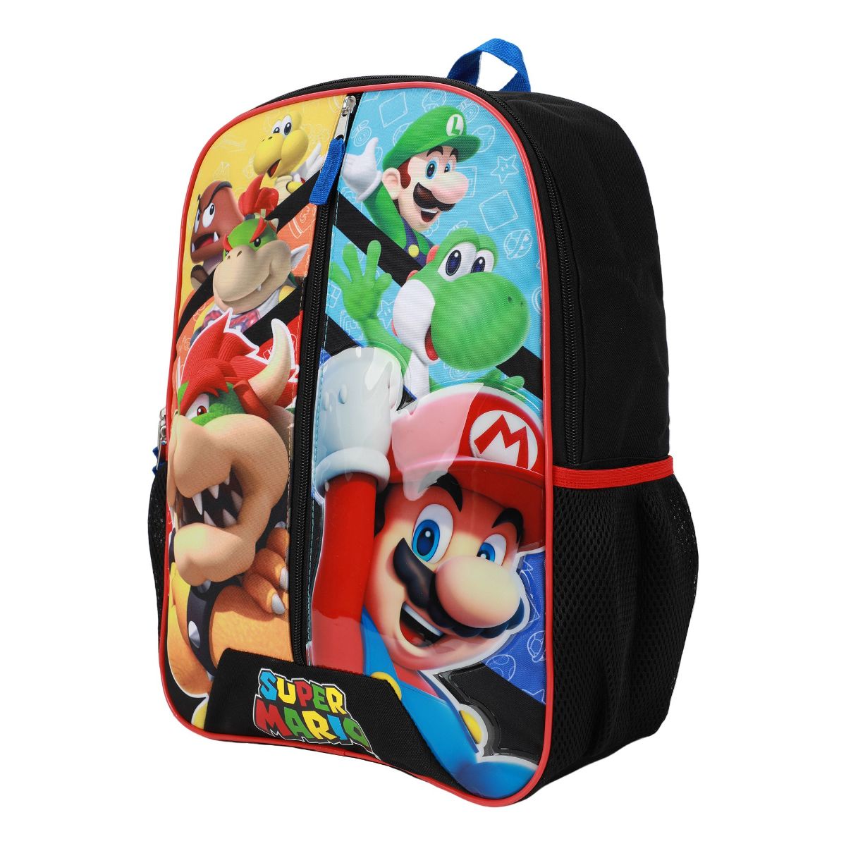 Super Mario 16" Backpack - Let go go go, Black, Large 16in, 00SMB