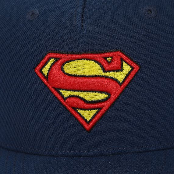 Superman Logo Navy Structured Baseball Cap, FUSPM